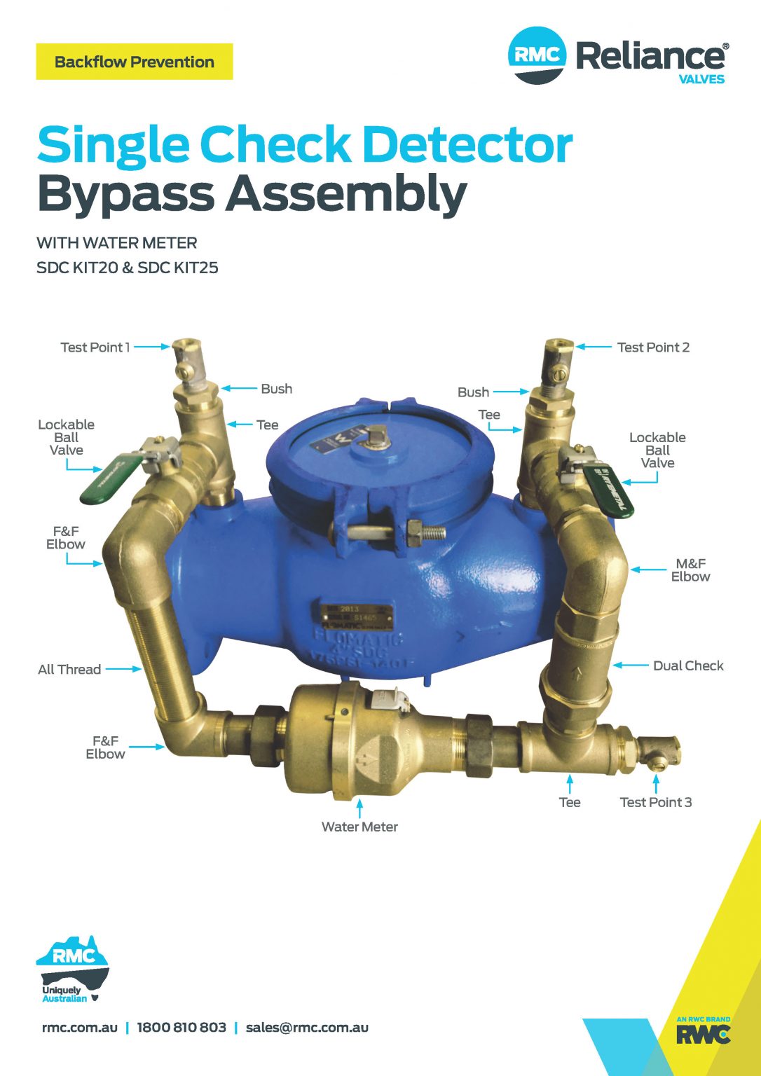 Single Check and Single Detector Check Valves RMC Reliance Valves