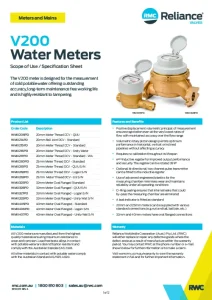 EPK0272 REV A 2026_LF V200 Water Meters Specification Sheet