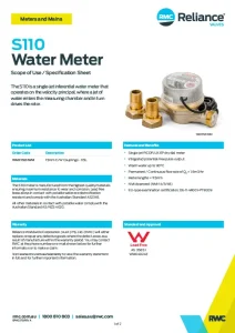 EPK0273 REV A 2026_LF S110 Water Meters Specification Sheet